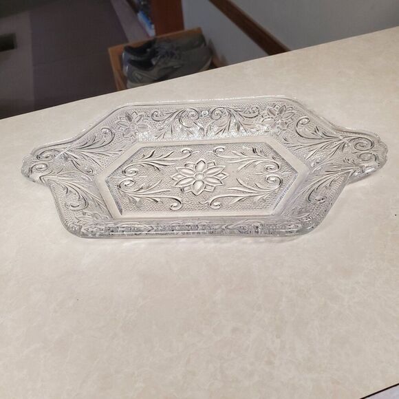 Indiana Glass Clear Sandwich Undertray for Diamond Creamer Sugar Bowl - Picture 4 of 6